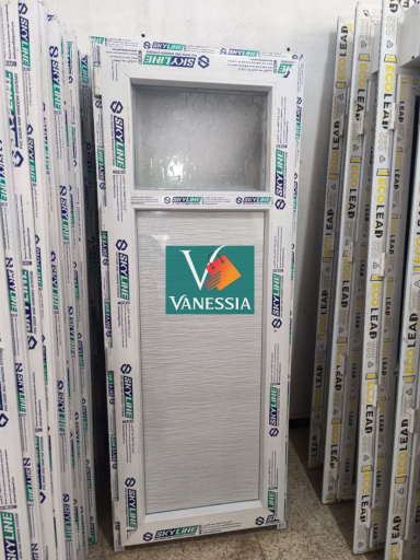 Porte sanitaire avec verre